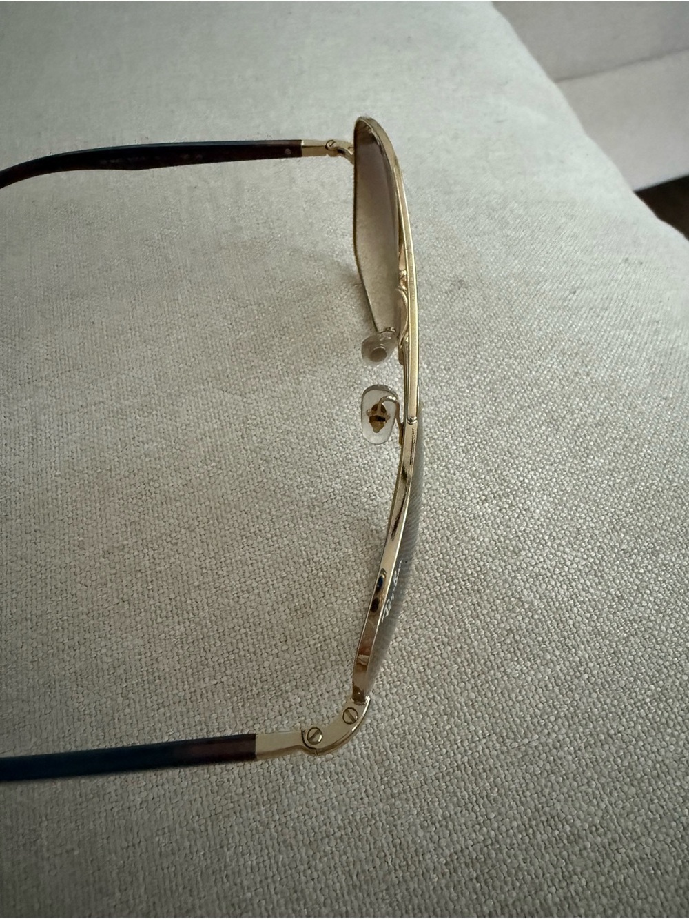 Ray-Ban Gold Frame Sunglasses with Brown Gradient Lenses - Picture 3 of 6